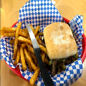 picture of Ma's Philly Cheese Steak Sandwich at Belgian Delight